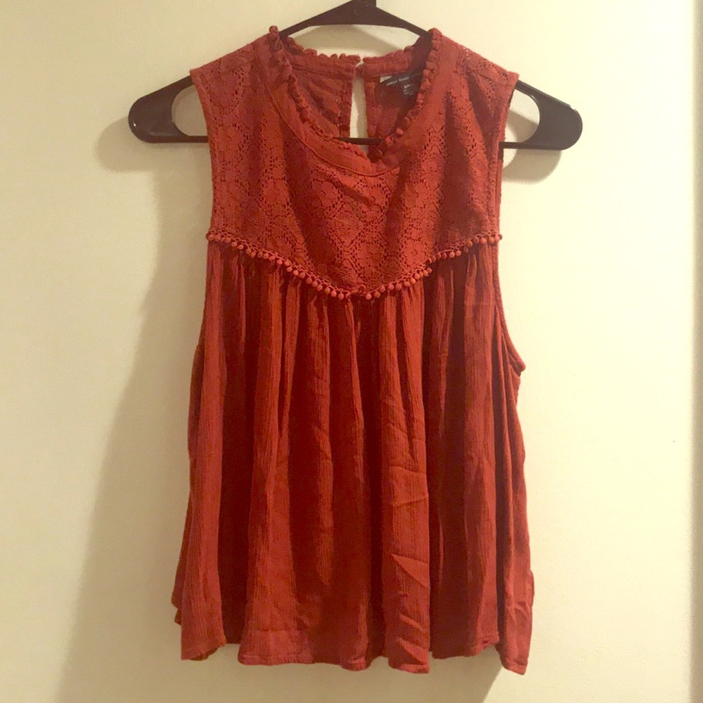 Blouse Brick Red Top